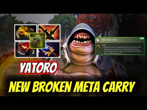 Yatoro’s New BROKEN META Carry Pudge – INSANE Right-Click Damage! | Dota 2 7.38 Pro Highlights.