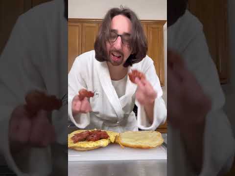 Mortadella breakfast sandwich
