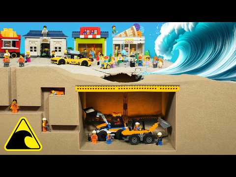 Collapse from Below – LEGO City Swallowed by Flooded Mine