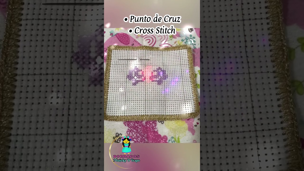 💜Punto de Cruz - Cross stitch💜 #bordados #crossstitch #puntodecruz #puntocroce #flores