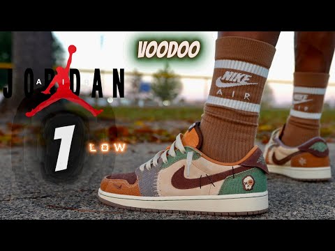 JORDAN 1 LOW OG VOODOO // ZION WILLIAMSON DETAILED REVIEW & ON FEET W LACE SWAPS!!