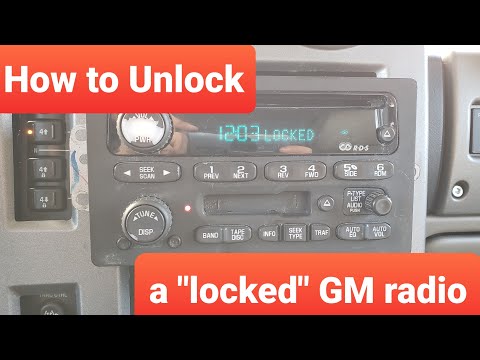 How to fix "locked" gm radio yourself