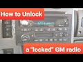 How To Fix Locked Gm Radio Yourself