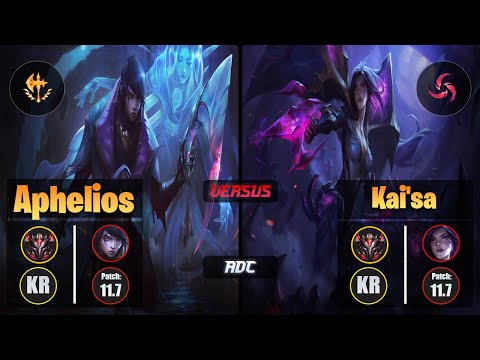 GrandMaster APHELIOS [Conqueror] (ADC) VS  KAI'SA - Grandmaster KR Patch 11.7
