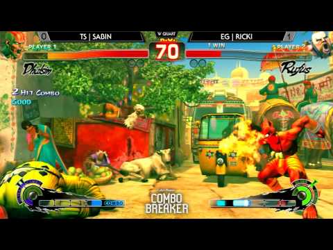 Combo Breaker - TS | Sabin (Dhalsim) Vs. EG | Ricki (Rufus) USFIV WQ - Ultra Street Fighter IV