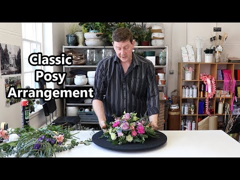 How To Make A Posy Flower Arrangement In Floral Foam Video