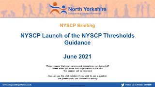 Launch of the NYSCP Threshold Guidance - Webinar