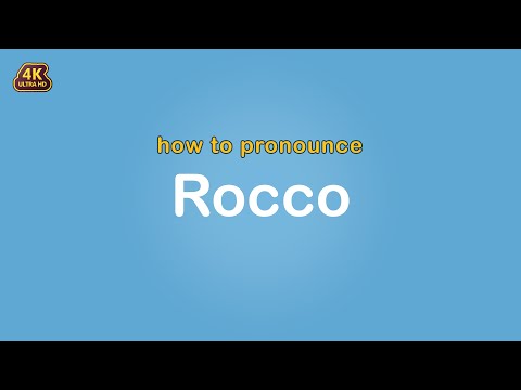 how to pronounce Rocco 【Name】