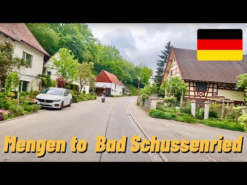 Driving in Germany from Mengen to Bad Schussenried in May 2023