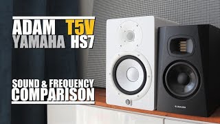 Video thumbnail for Yamaha HS7 vs Adam Audio T5V  ||  Sound & Frequency Response Comparison by DSAUDIO.review