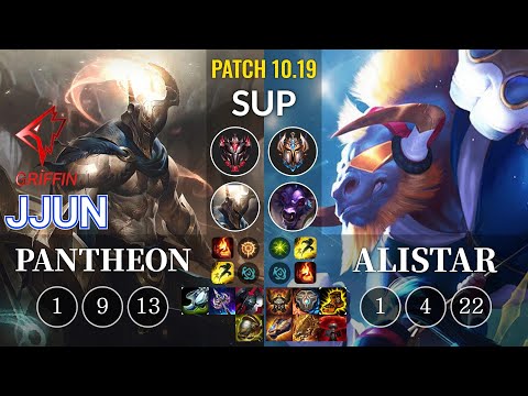 GRF jjun Pantheon vs Alistar Sup - KR Patch 10.19