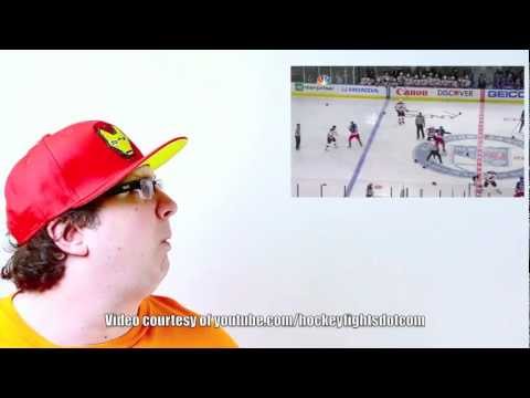 COCKY HOCKEY BRAWL! "Devils vs Rangers start of game line brawl Mar 19, 2012."