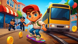 Bus and Subway Runner 🏃‍♂️ Endless Hoverboard Chase Game | Escape the Police & Fly High - 09