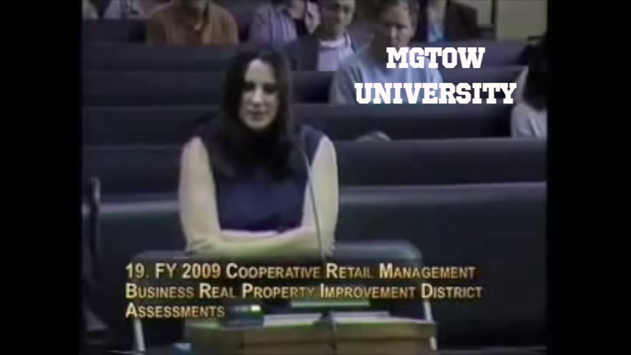 DUMBEST WOMAN EVER!! Brainless girl babbles in front of city council   MGTOW