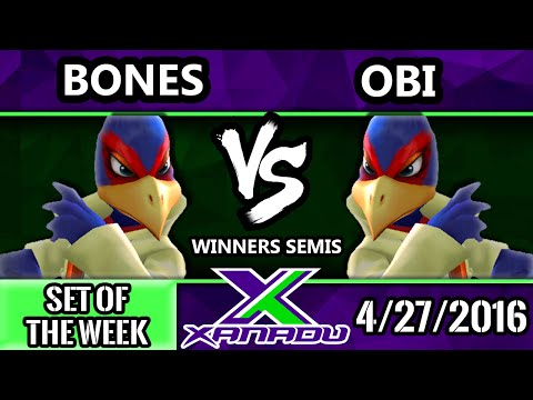 S@X 147 - Obi (Falco) Vs. Bones (Falco) SSBM Winners Semis - Smash Melee