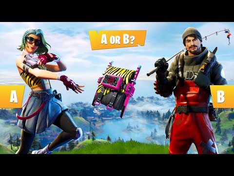 ¿A o B? - ADIVINA A QUE SKIN PERTENECE LA MOCHILA - FORTNITE CHALLENGE | tusadivi