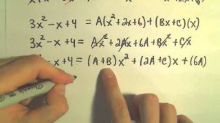 Partial Fraction Decomposition - Example 6