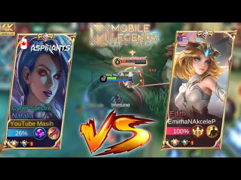 🧿4K Quality & Pro Editing | Fast Hand Natalia VS Pro Edith | Solo Rank | Top Global Natalia | MLBB
