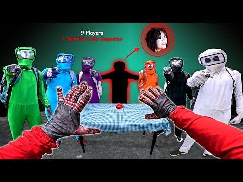If Among Us Had Serbian Lady Dancing vs Pro 9 SPIDER-MAN ( POV 9 Players , 1 Impostor and 10,000$ )