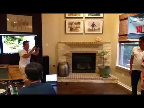 Eating, drinking, singing while taking pictures.