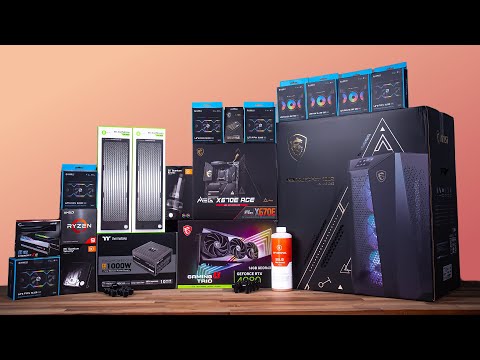 A PC cooled by Vibranium?! | Black Panther Gaming PC | MSI Prospect 700R | RTX 4080 & 7900x