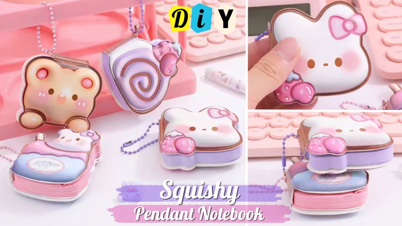 DIY Kawaii Pendant Squishy Notebook | How to Make a Cute Squishy Notebook at Home