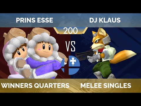 RogaSmash 200: SSBM Winners Quarters – Prins Esse (Ice Climbers) vs DJ Klaus (Fox)