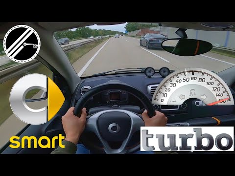 Smart Fortwo 1.0 Turbo Cabrio 451 84 PS Top Speed Drive On German Autobahn No Speed Limit