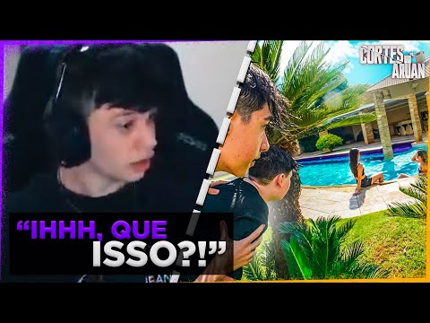 ARUAN REAGE A FLAGREI OS MENINOS ESPIANDO AS GÊMEAS NA PISCINA DA MINHA CASA - Cortes do Aruan