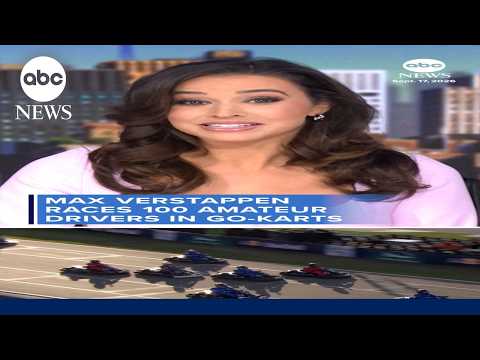 F1 champ overtakes 100 go-karters in 13 laps