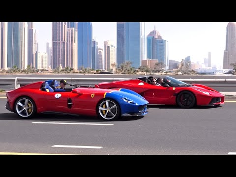 The Ferrari Invasion in Dubai is insane! 2X LaFerrari, Purosangue, Monza SP2