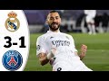 Karim Benzema Goal | Real Madrid vs PSG 3-1 Extended Highlights All Goals 2022 HD