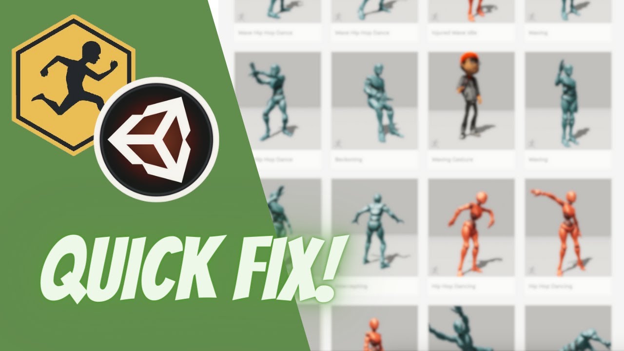 Mixamo animations QUICK fix for Unity