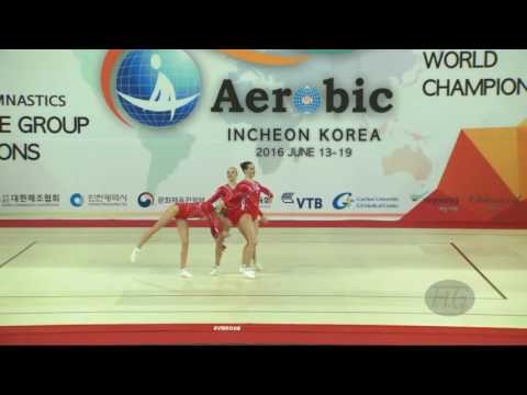 Russia 1 (RUS) - 2016 Aerobic Worlds, Incheon (KOR) - Qualifications Trio