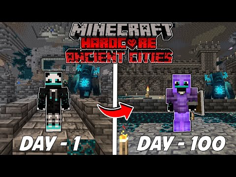 I Survived 100 Days in * Ancient Cities * in Hardcore Minecraft.. Here's What Happened.. (Hindi)