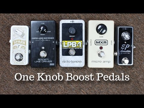 ONE KNOB BOOST PEDALS: MC401 vs Micro Amp vs EP Booster vs Spark Booster Mini vs EHX LPB-1