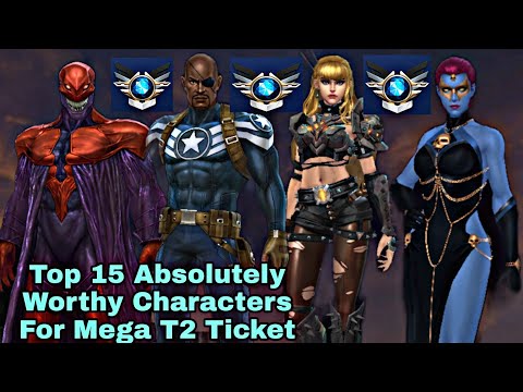 Top 15 Absolutely Worthy Characters For Mega T2 Ticket September 2025 - Marvel Future Fight