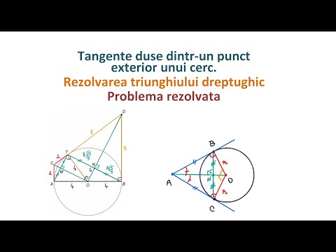Tangente la cerc. Teorema inaltimii. Teorema catetei - Problema rezolvata