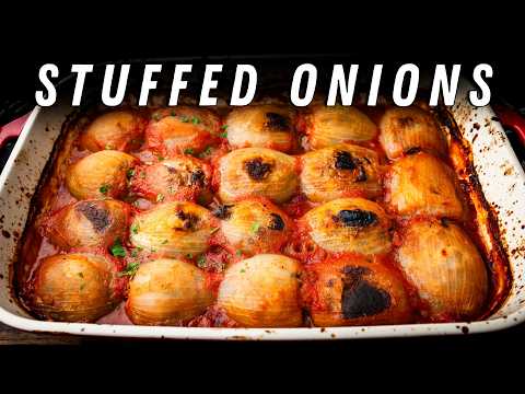 Greek Style Beef Stuffed Onions - The Ultimate Comfort Food