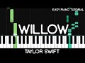 Taylor Swift - Willow (Easy Piano Tutorial)