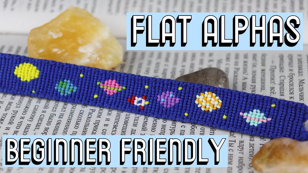 FLAT ALPHA BRACELETS TUTORIAL [CC] || Beginner Friendly