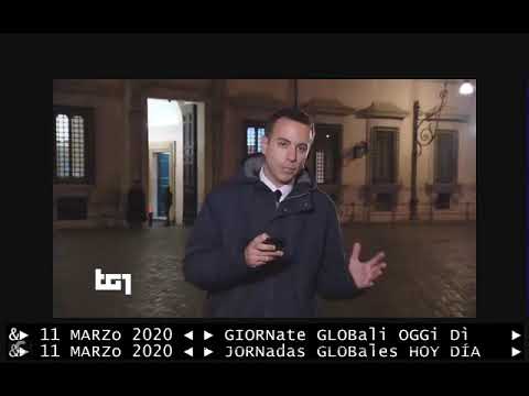 §.1/ ore 21:35 Giorgino apre Speciale TG1 11 03 2020 ospiti in attesa del discorso del PREMier Conte