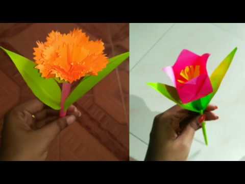 2 DIFFERENT PAPER FLOWER IDEA // DIY EASY PAPER FLOWERS MAKING AT HOME // PAPER CRAFT //