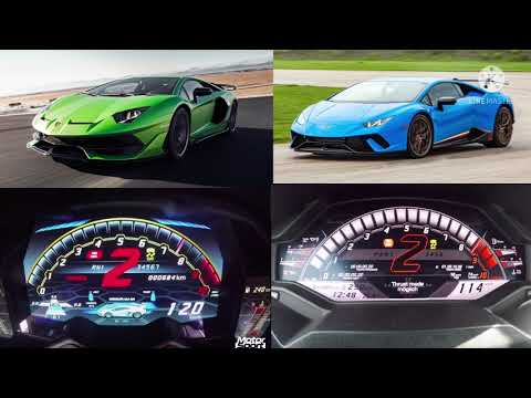 Lamborghini Aventador SVJ vs Lamborghini Huracan Performante 0-250 kmh race