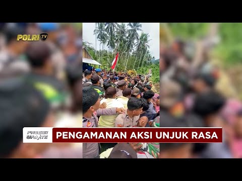 PRESISI UPDATE: POLRES HALMAHERA BARAT LAKUKAN PENGAMANAN UNJUK RASA WARGA DESA ROKO 28/04/25 10.00