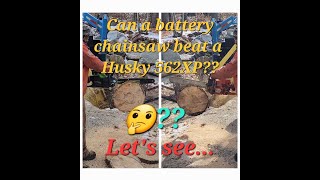 Gas vs Electric! Husky 562XP vs Greenworks 82CS34.  Husqvarn