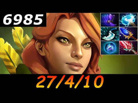 Dota 2 Windranger 6985 MMR 27/4/10 (Kills/Deaths/Assists) Ranked Full Gameplay
