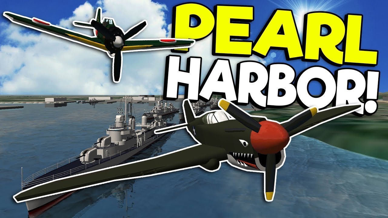 SINKING SHIPS & DOGFIGHT IN PEARL HARBOR! - Simple Plane Gameplay - WW2 Creations