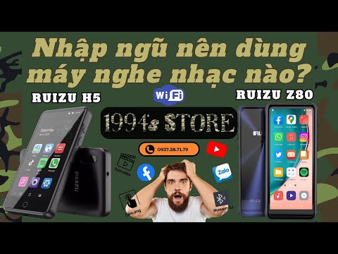 Máy Nghe Nhạc Android Ruizu Z80 Xem Video ,Cảm Ứng IPS 4 Inch, RAM 2GB, ROM 16GB, Bluetooth 5.2, Wifi