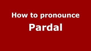 How to pronounce Pardal
